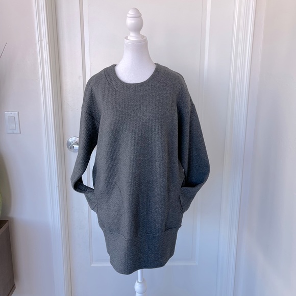 Lacoste Crew Neck Long Sleeve Sweatshirt Dress - Picture 2 of 8